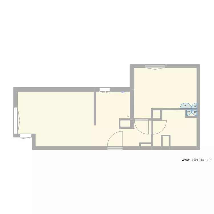 ELISA 4. Plan de 7  et 44 m²