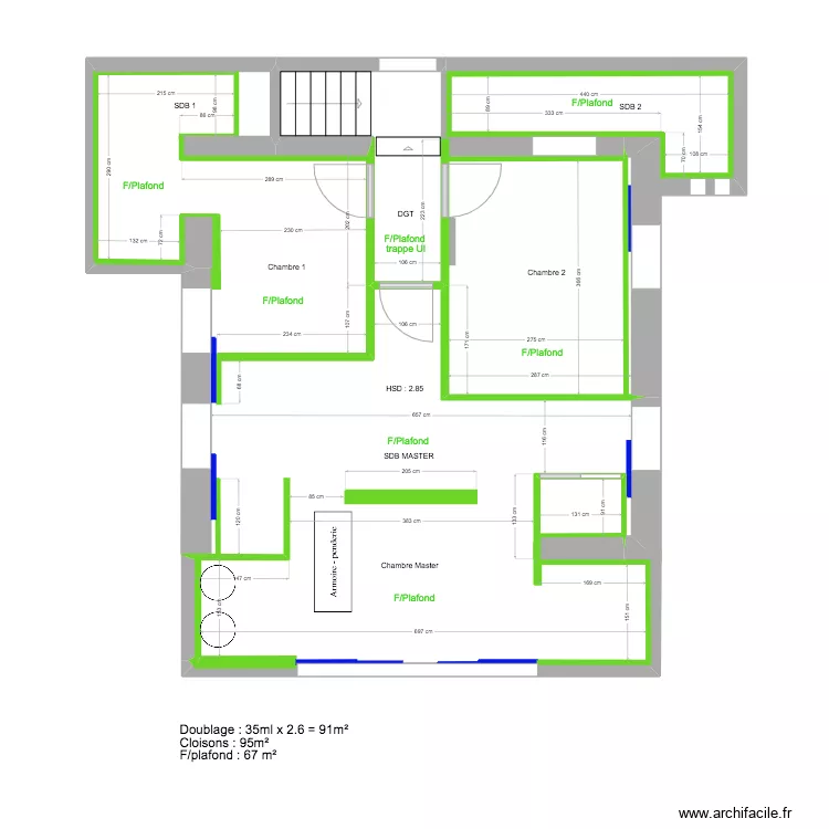 Roc&Mer - RDC - Cloisonnement. Plan de 
