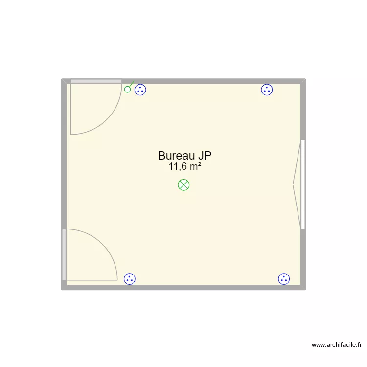 Bureau JP. Plan de 1 et 12 m² Bureau JP. Plan de 1 et 12 m²