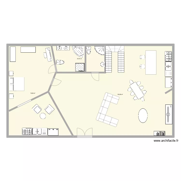 rez de chauss&eacute; the rock. Plan de 