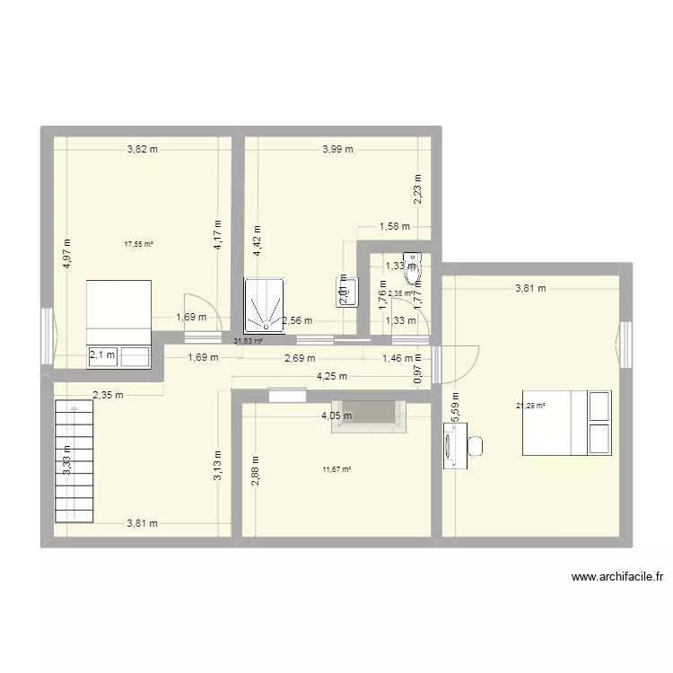 Maison Lescarran Etage 14 04. Plan de 