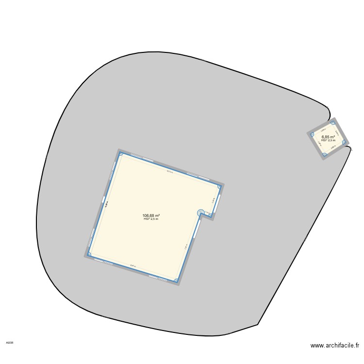 VERNAY. Plan de 4 pièces et 227 m2