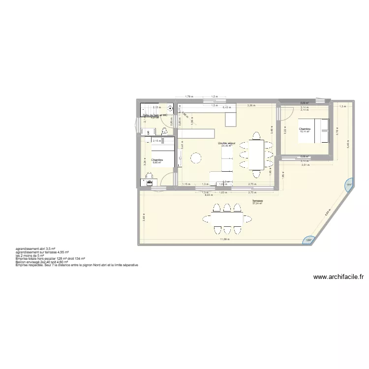 maubuibui agrandissement. Plan de 