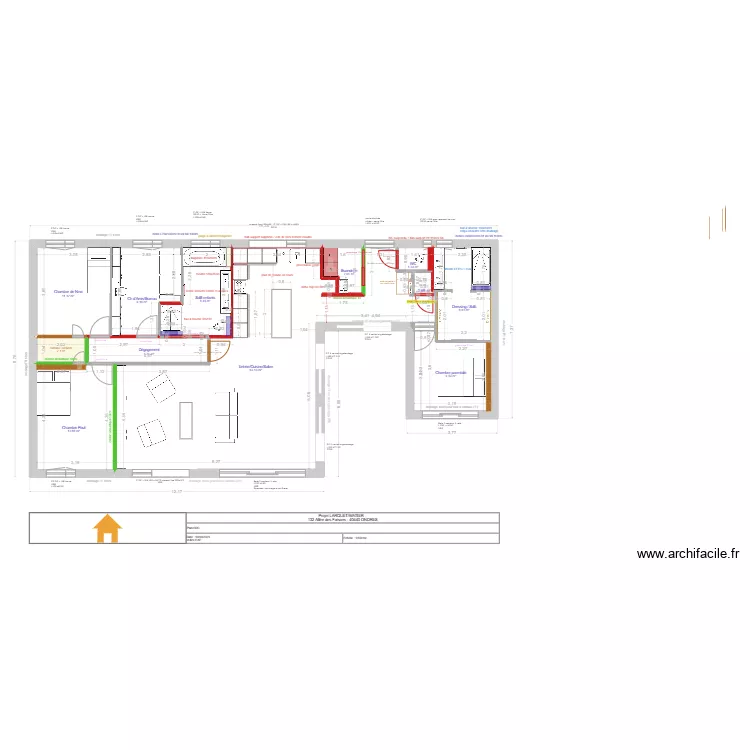 projet  LARQUET/WATIER : am&eacute;nagement 05.09.25. Plan de 