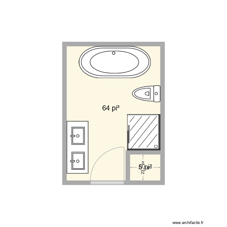 sdb nicole 2. Plan de 0 pièce et 0 m2