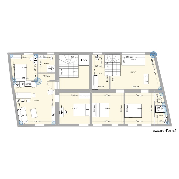rouillé 1er étage. Plan de 0 pièce et 0 m2