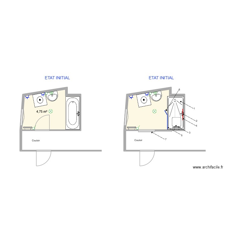 REBORA CHRISTIANE. Plan de 2 pièces et 9 m2