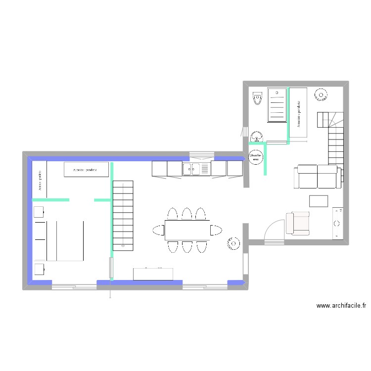 Extension parents rdc. Plan de 0 pièce et 0 m2