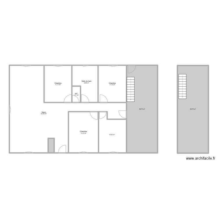 Azelot Maitenaz. Plan de 10 pièces et 170 m2