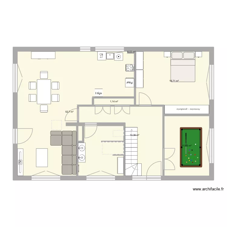 maison-hsdghgs. Plan de 6  et 99 m²