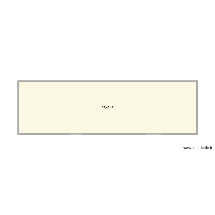 labo transfo. Plan de 1 pièce et 28 m2