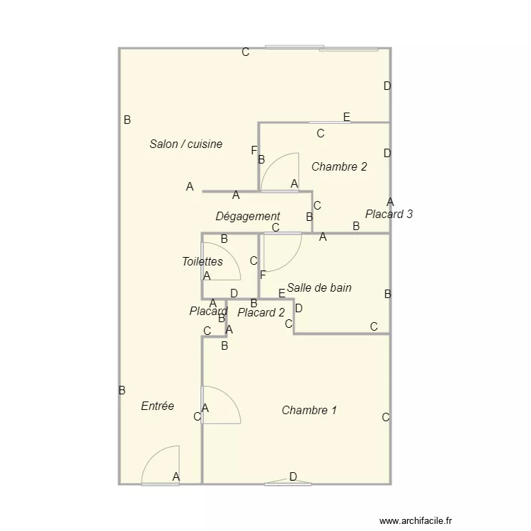 Croquis TESSONNEAU. Plan de 