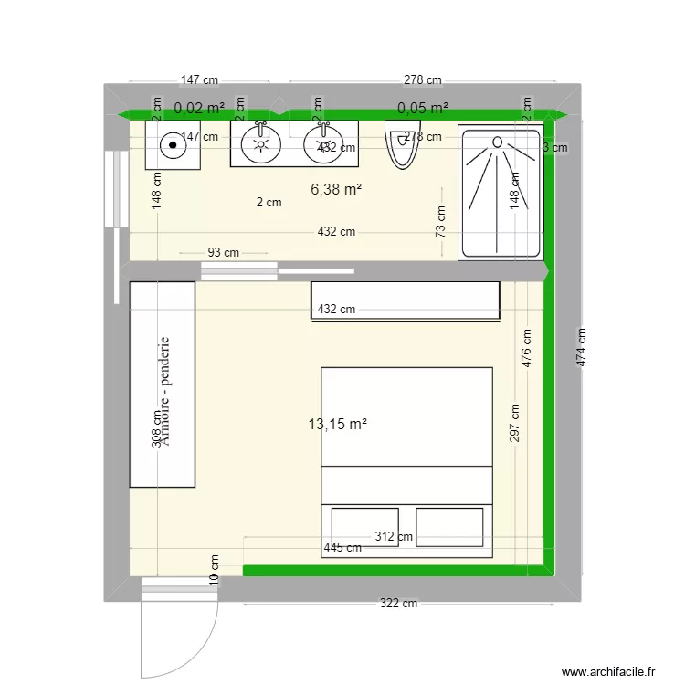 Guillaume Uner - Chambre / Garage v2. Plan de 