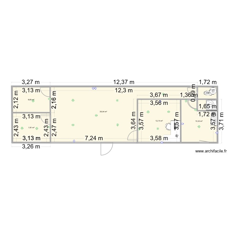 BUREAU. Plan de 0 pièce et 0 m2