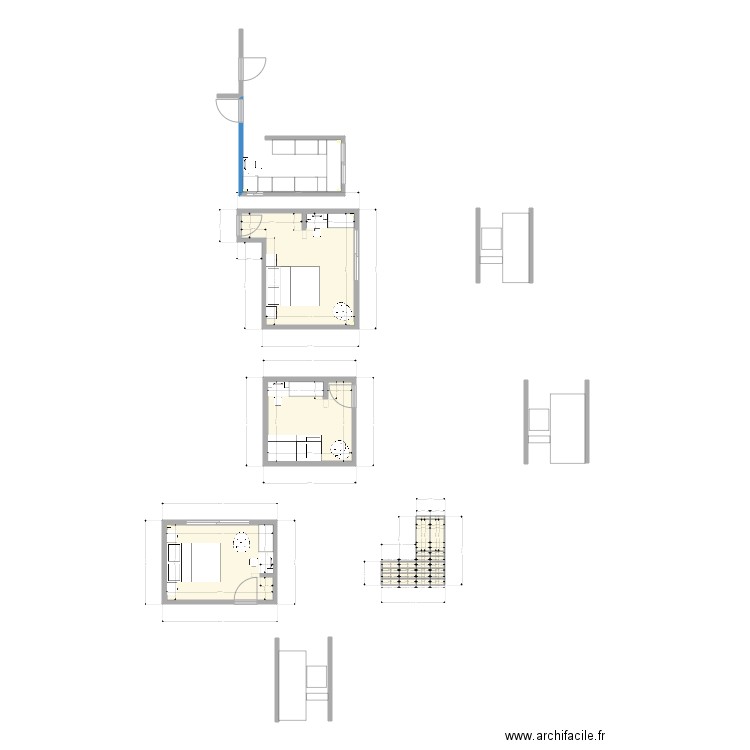 DRESSINGS. Plan de 27 pièces et 34 m2