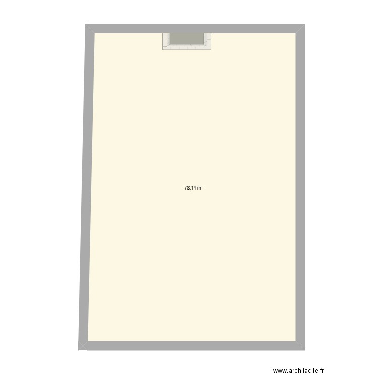 maison. Plan de 1 pièce et 78 m2