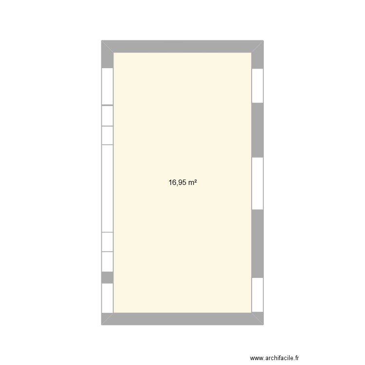 chambre 1. Plan de 1 pièce et 17 m2