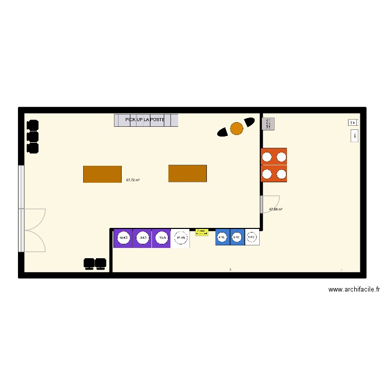 LAVERIE ARTIX 64. Plan de 2 pièces et 116 m2