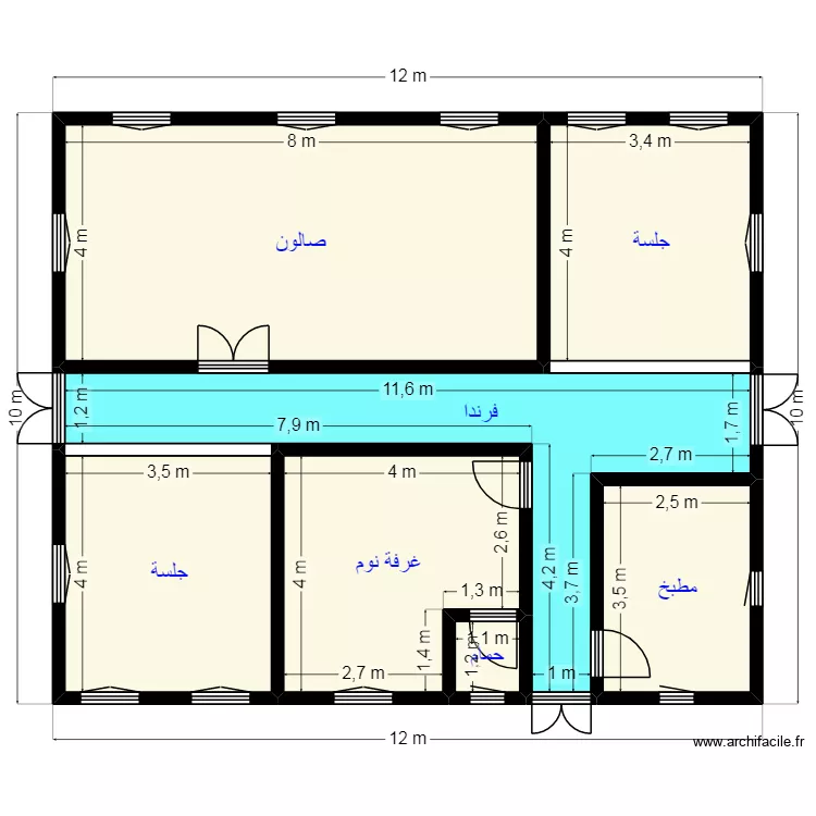 Plan 12X10 Cliente 48 11 16 11. Plan de 7  et 103 m²