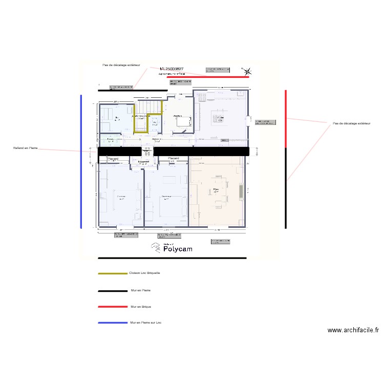 ML25003827 THIBAUT. Plan de 2 pièces et 5 m2