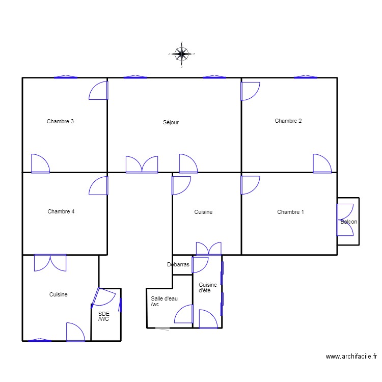 LOT N°2. Plan de 9 pièces et 95 m2