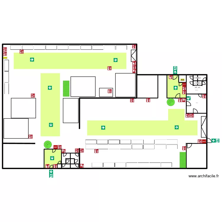 Banque A A3. Plan de 16  et 387 m²