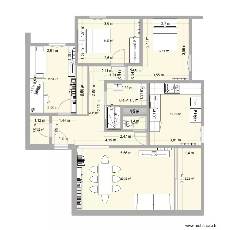 beaulieu2. Plan de 11  et 87 m²
