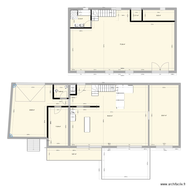 Maison Cheminet test. Plan de 11 pièces et 235 m2