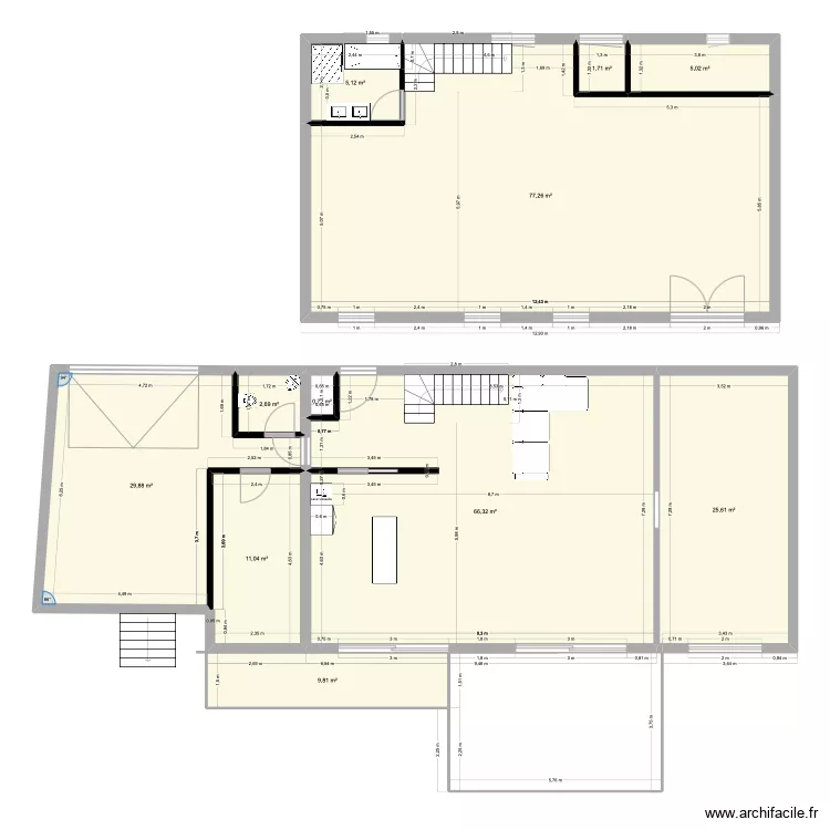 Maison Cheminet test. Plan de 