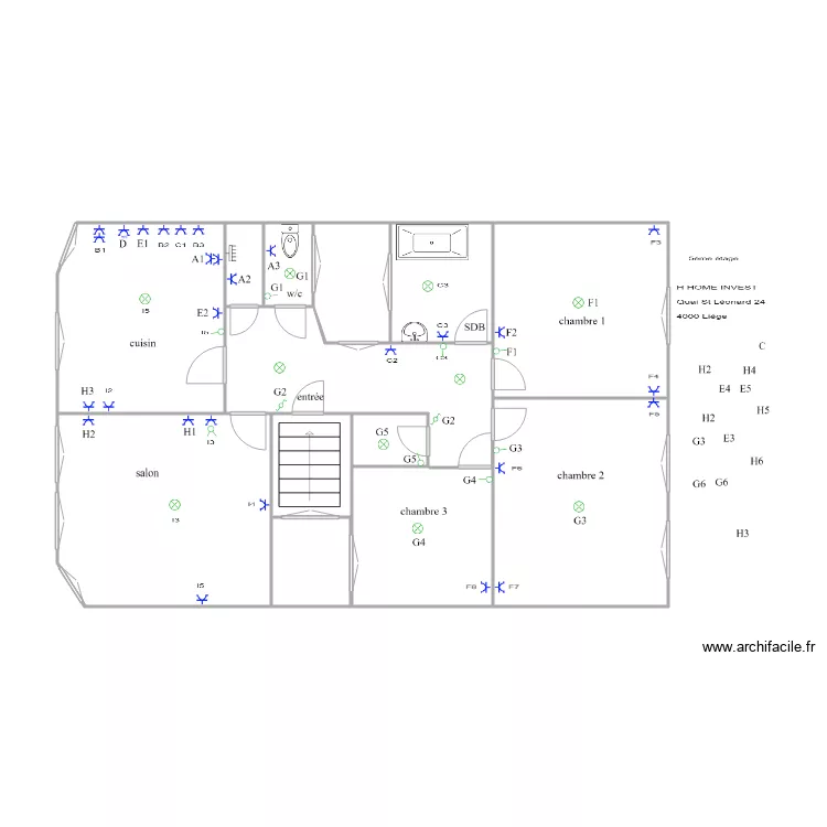 s/n lionard5&eacute;tage. Plan de 