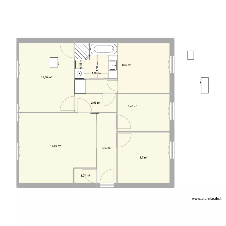 salle de bain. Plan de salle de bain. Plan de