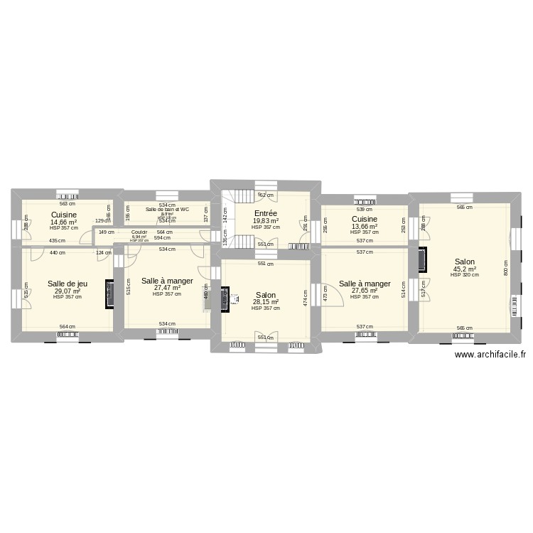 Nay 4. Plan de 59 pièces et 981 m2