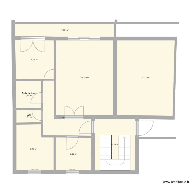 appartement gauche 1. Plan de 0 pièce et 0 m2