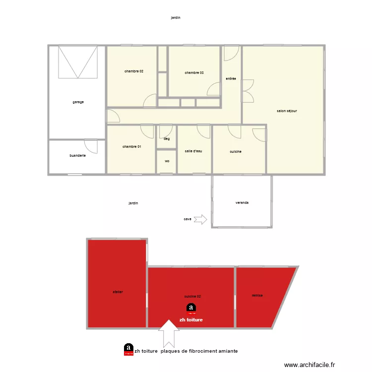 lalere am. Plan de 19 et 191 m² lalere am. Plan de 19 et 191 m²