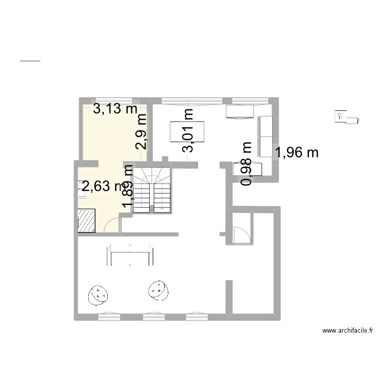 lagny petite  ext coté. Plan de 9 pièces et 62 m2