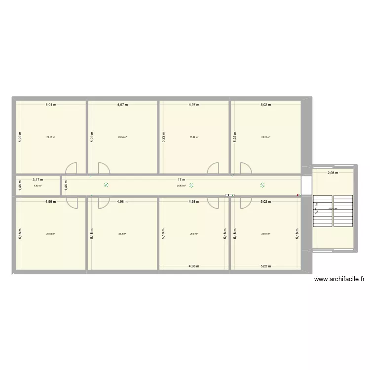 Commun 2ème étage gauche OK. Plan de 11 et 254 m² Commun 2ème étage gauche OK. Plan de 11 et 254 m²