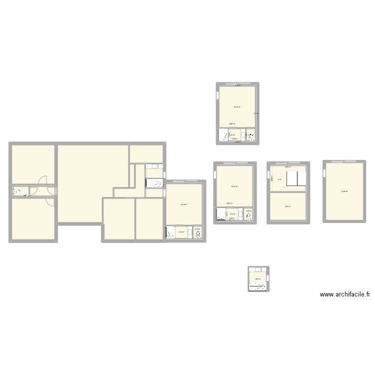 CARPENTIER. Plan de 42 pièces et 228 m2