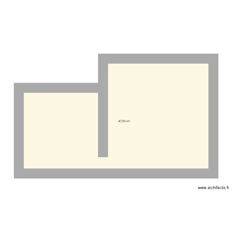 Garage. Plan de 1 pièce et 47 m2