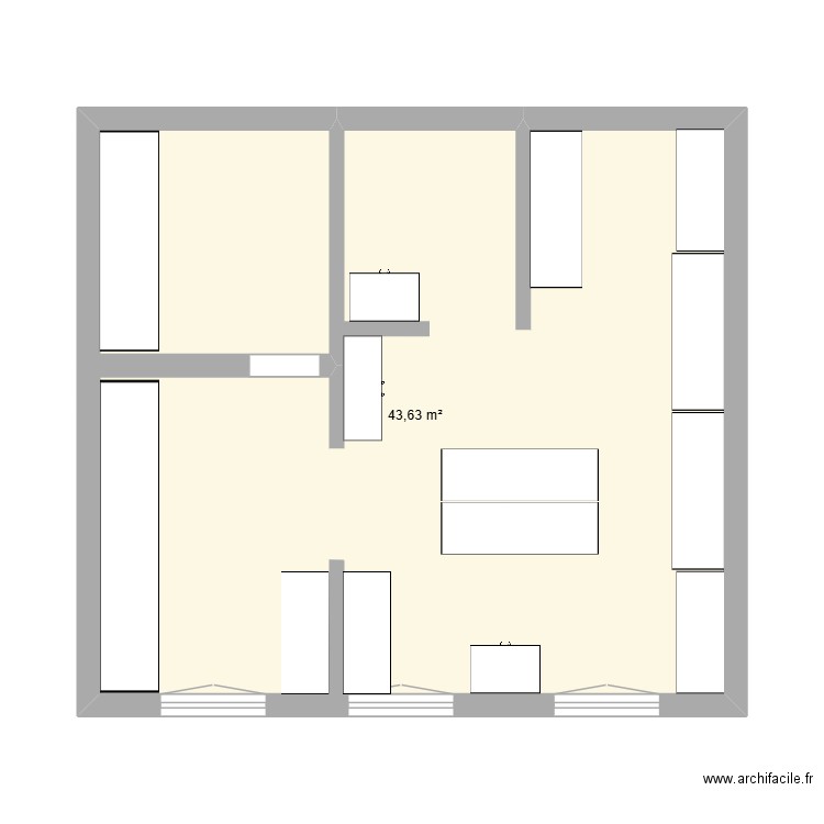 ATELIER MORLAIX. Plan de 1 pièce et 44 m2