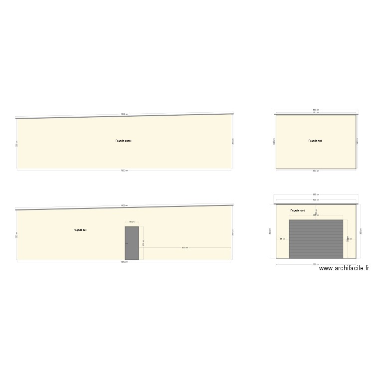 Coupe toit plat. Plan de 0 pièce et 0 m2
