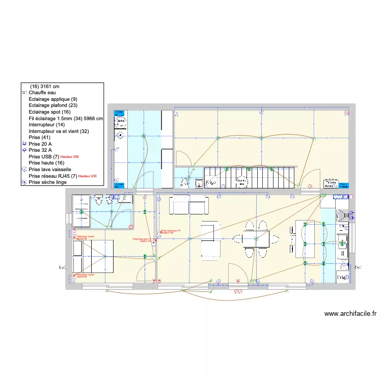 GARAVAN - Electricit&eacute; v1.4. Plan de 