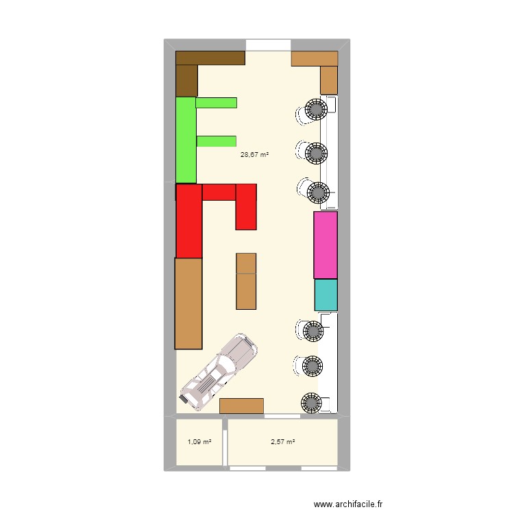 TORREF. Plan de 3 pièces et 32 m2