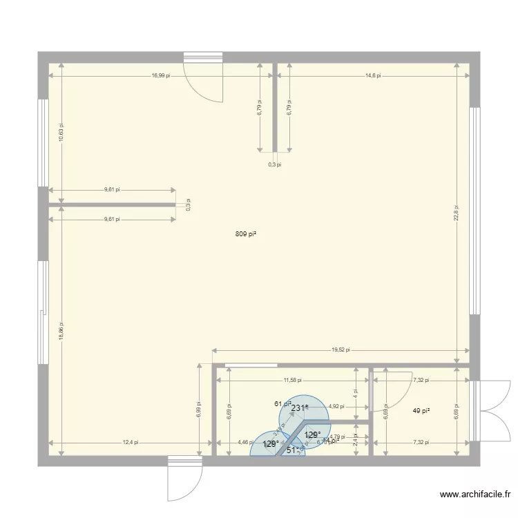 Air ouverte. Plan de 
