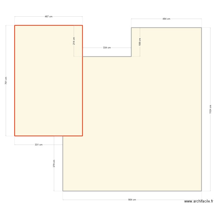 Terrasse GENEY. Plan de 2 pièces et 125 m2