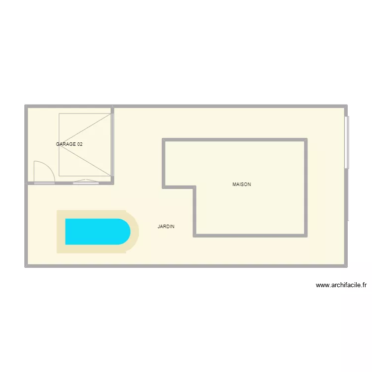 CODOGNAN JARDIN. Plan de 3  et 90 m²