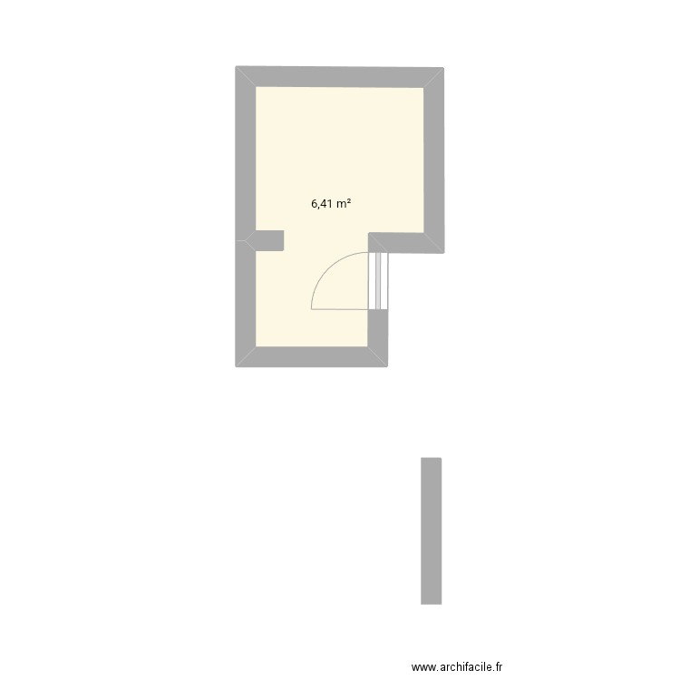 Salle de bain. Plan de 1 pièce et 6 m2