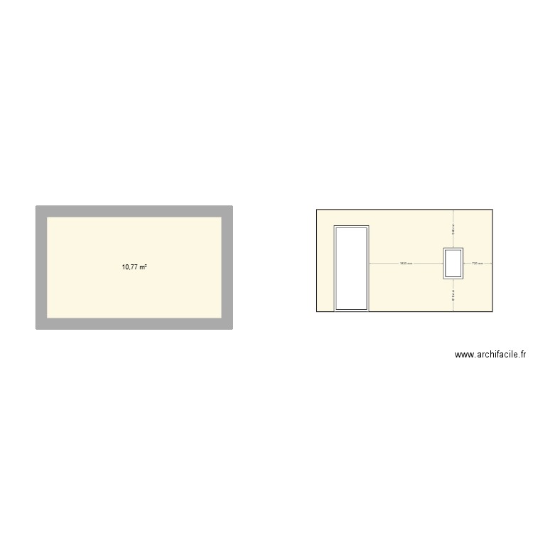FUMAY Face. Plan de 1 pièce et 11 m2