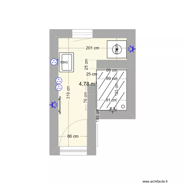 salle de bain 3. Plan de 