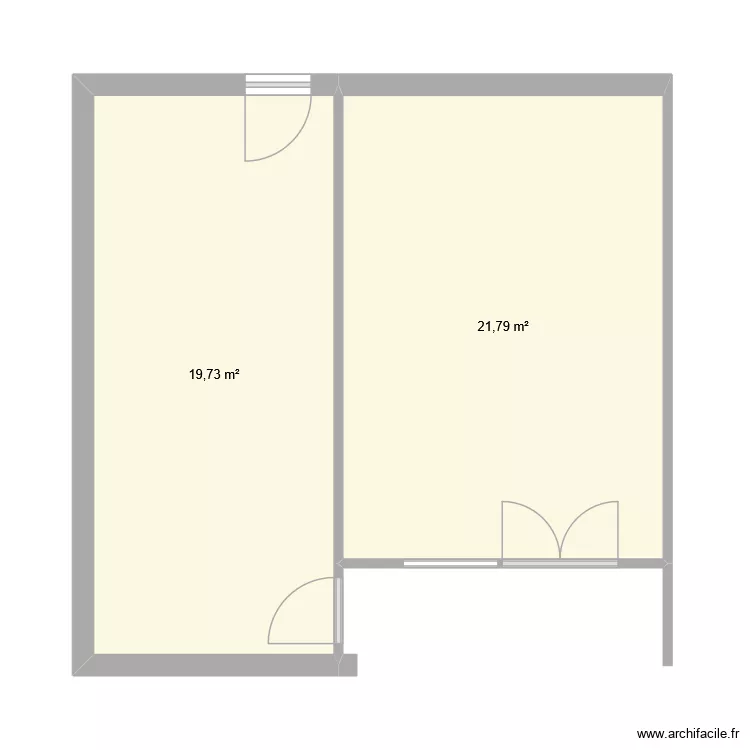 SETE T2 appart 401. Plan de 