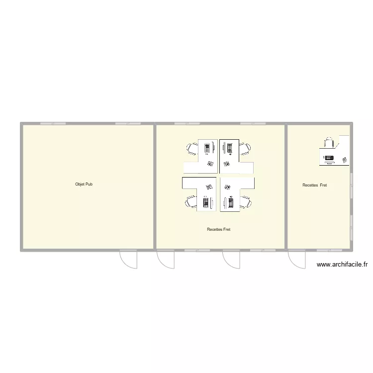 Aile EST - RDC. Plan de 